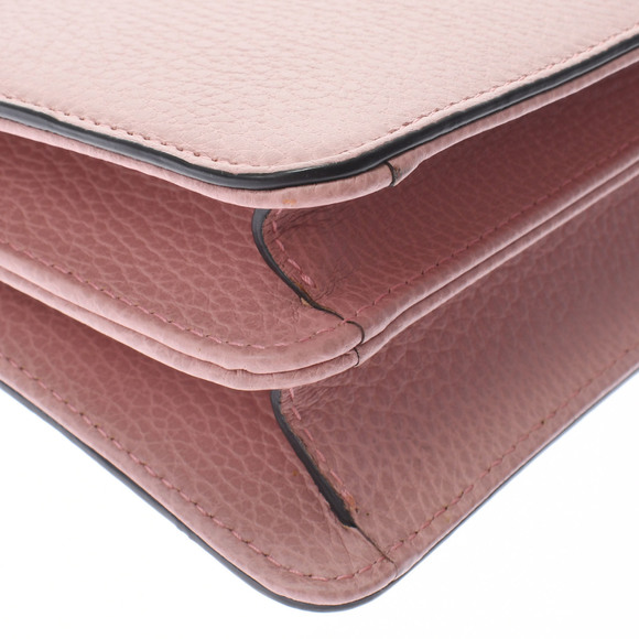 Gucci Interlocking Chain Outlet Dusty Pink Gold Hardware Leather Shoulder Bag - Picture 7 of 16